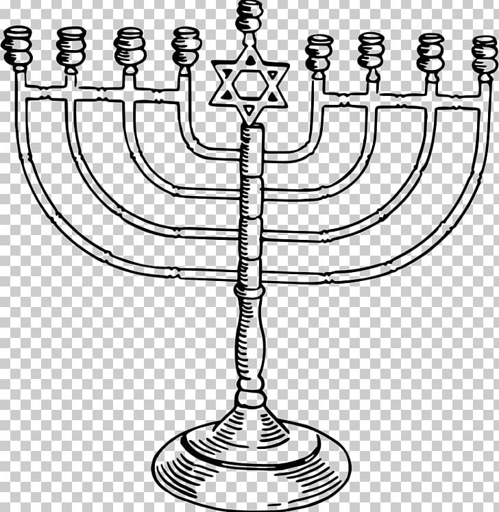 Menorah Judaism Hanukkah PNG, Clipart, Black And White, Candle Holder, Computer Icons, Drawing, Hanukkah Free PNG Download