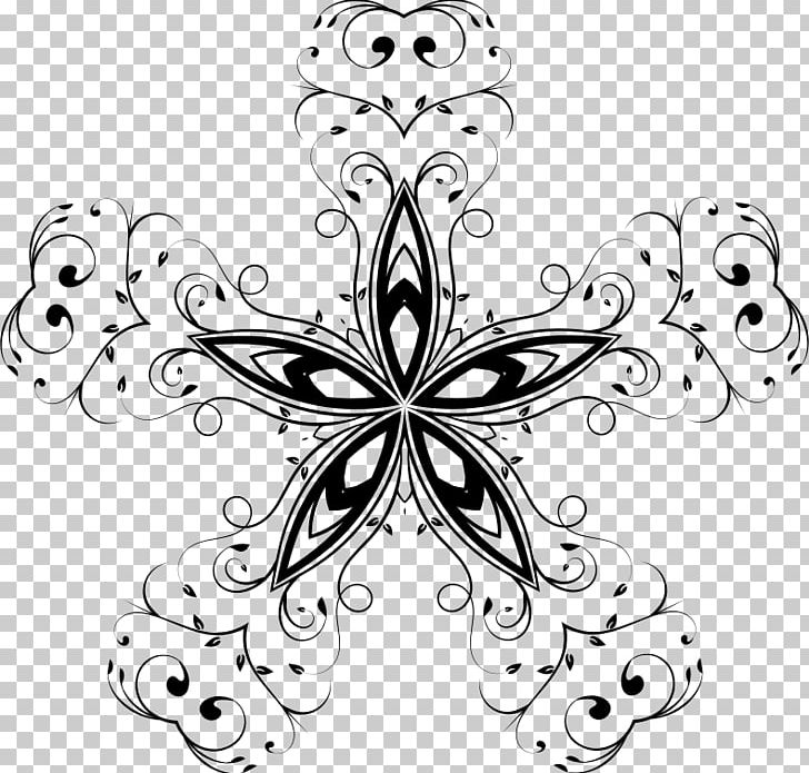 Flower Floral Design PNG, Clipart, Black, Black And White, Body Jewellery, Body Jewelry, Butterfly Free PNG Download
