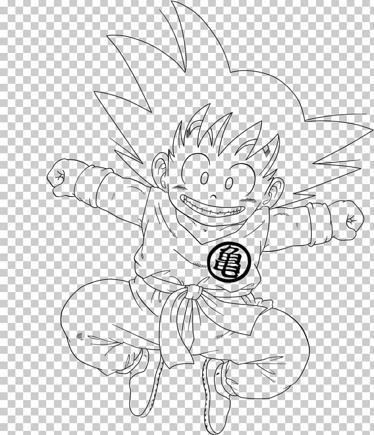 Coloring Book Line Art Goku Drawing Child PNG, Clipart, Arm, Artwork, Black, Black And White, Character Free PNG Download