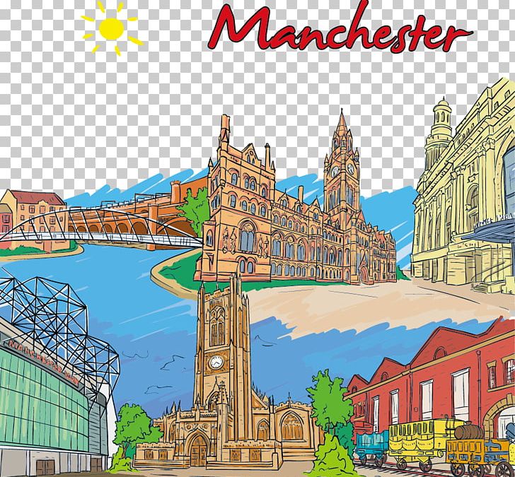 Manchester London Illustration PNG, Clipart, Art, City, Hand, Happy Birthday Vector Images, Illustration Vector Free PNG Download