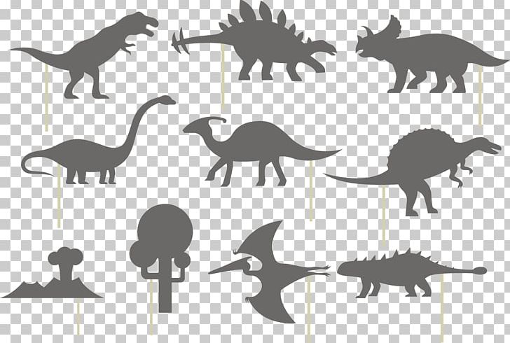 Stegosaurus Dinosaur Silhouette Tyrannosaurus PNG, Clipart, Art, Black And White, Carnivoran, Cat, Cat Like Mammal Free PNG Download
