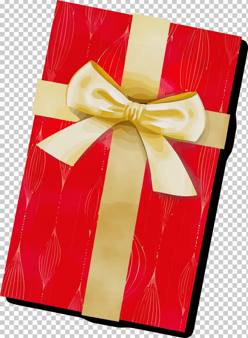 Red Gift Wrapping Yellow Present Ribbon PNG, Clipart, Gift Wrapping, Happy New Year Gift, New Year Gifts, Paint, Present Free PNG Download