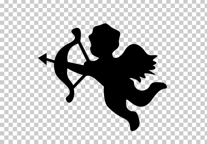 Cupid Computer Icons Heart Silhouette PNG, Clipart, Black, Black And White, Computer Icons, Cupid, Drawing Free PNG Download