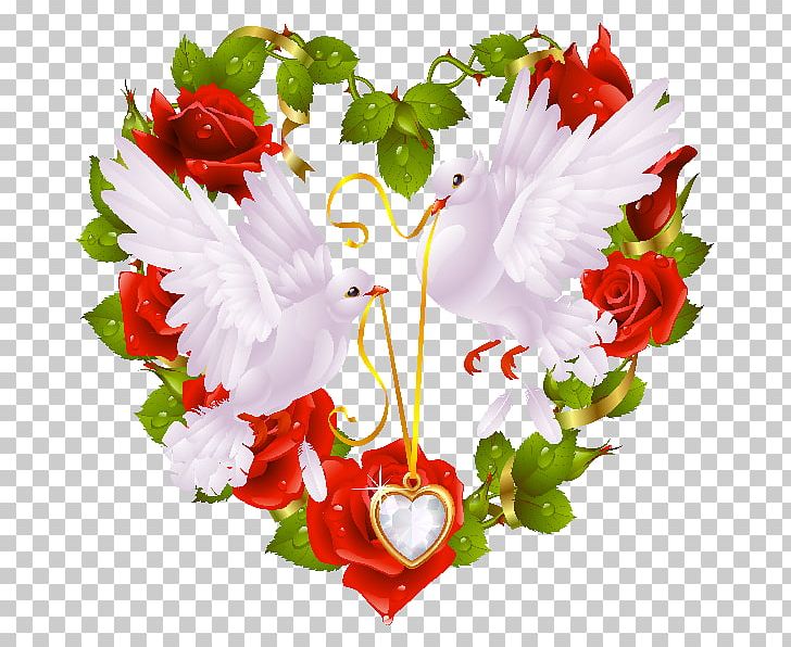 Bird Columbidae Symbol Heart Domestic Pigeon PNG, Clipart, Animals, Artificial Flower, Bird Nest, Cut Flowers, Desktop Wallpaper Free PNG Download
