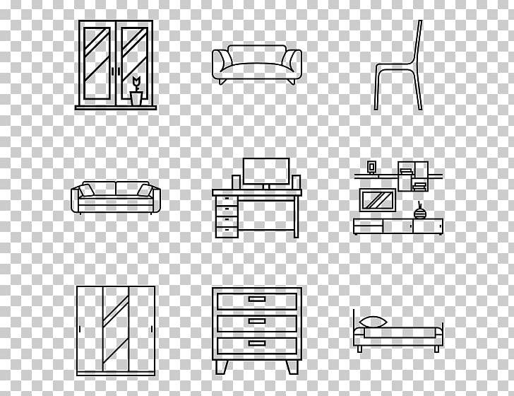 Furniture Computer Icons PNG, Clipart, Angle, Art, Artwork, Black And White, Brand Free PNG Download