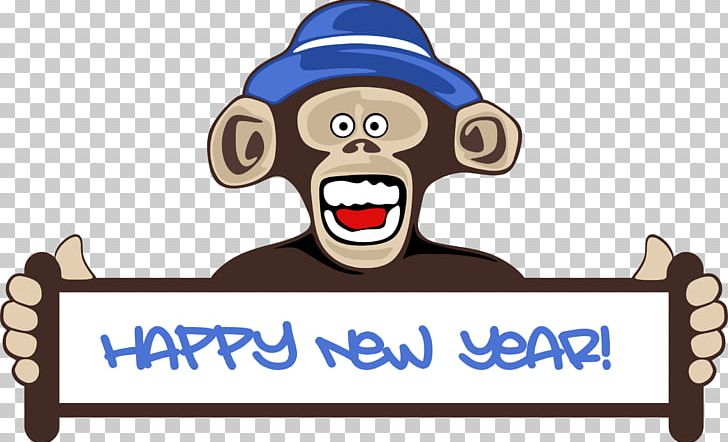 New Year's Day Chinese New Year Monkey PNG, Clipart, Area, Cartoon, Chinese New Year, Gift, Greeting Note Cards Free PNG Download