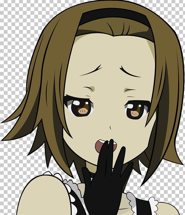 Ritsu Tainaka K-On! Anime Azusa Nakano Kyoto Animation PNG, Clipart, Black, Black Hair, Cartoon, Eye, Face Free PNG Download