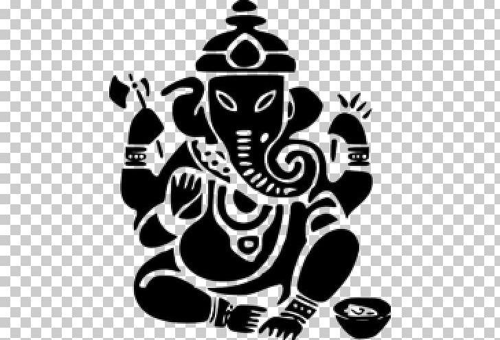 Ganesha Wall Decal Sticker Hinduism PNG, Clipart, Art, Black And White, Buddhism, Creator In Buddhism, Fictional Character Free PNG Download
