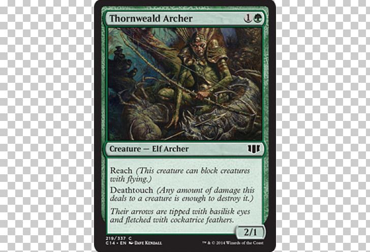 Magic: The Gathering Online Thornweald Archer Playing Card Collectible Card Game PNG, Clipart, Card Game, Collectible Card Game, Commander 2014, Eternal Masters, Flavor Text Free PNG Download