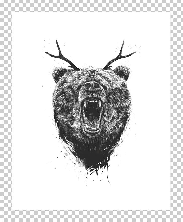 Canvas Print Art Bear Printmaking PNG, Clipart, Angry, Angry Bear, Animals, Antler, Art Free PNG Download