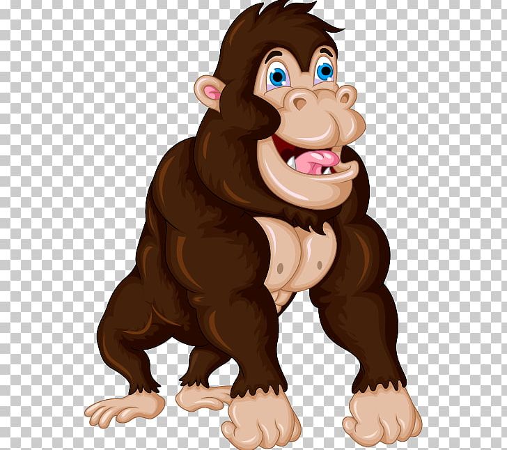 Gorilla Cartoon PNG, Clipart, Animals, Big Cats, Carnivoran, Cat Like Mammal, Dog Like Mammal Free PNG Download