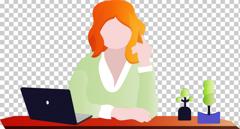 Teacher Woman Table PNG, Clipart, Animation, Business, Cartoon, Sitting, Table Free PNG Download