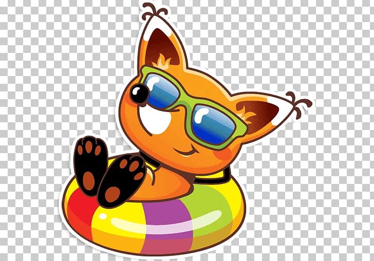 Sticker Telegram Fox VKontakte PNG, Clipart, 2018, Animals, Artwork, Birthday, Butterfly Free PNG Download