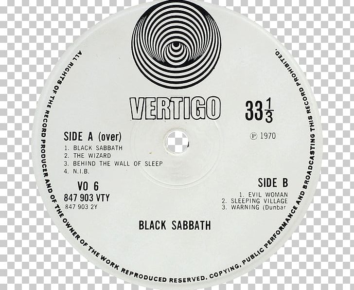 Vertigo Records Paranoid Black Sabbath LP Record Framed PNG, Clipart, Album, Black, Black Sabbath, Brand, Circle Free PNG Download