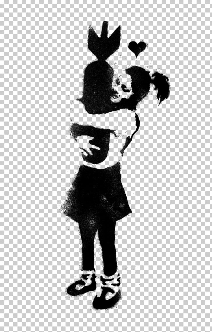 Bomb Hugger Balloon Girl Mona Lisa Stencil Painting PNG, Clipart, Art, Balloon Girl, Banksy, Black And White, Bomb Free PNG Download