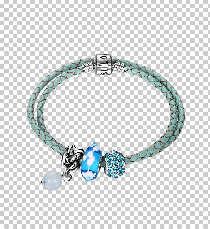 Earring Bracelet Bead Imitation Gemstones & Rhinestones Blue PNG, Clipart, Aqua, Bead, Blue, Body Jewelry, Bracelet Free PNG Download