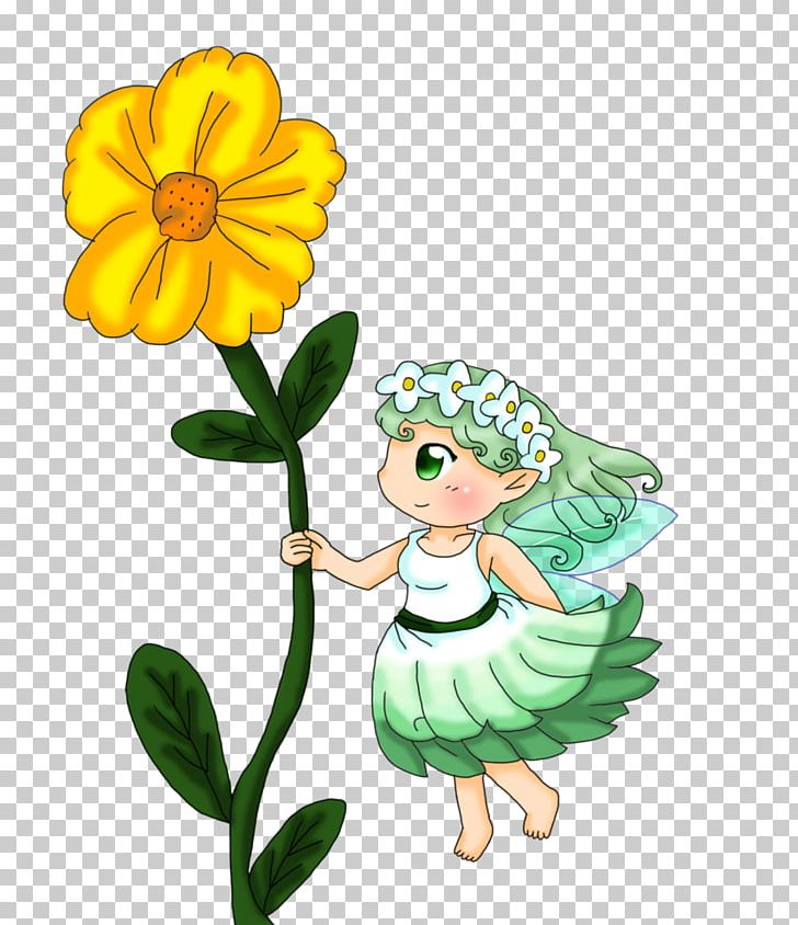Fairy Drawing Flower PNG, Clipart, Art, Common Sunflower, Cut Flowers, Daisy, Drawing Free PNG Download