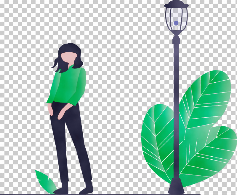 Green Leaf Standing Plant Technology PNG, Clipart, Green, Leaf, Modern Girl, Paint, Plant Free PNG Download