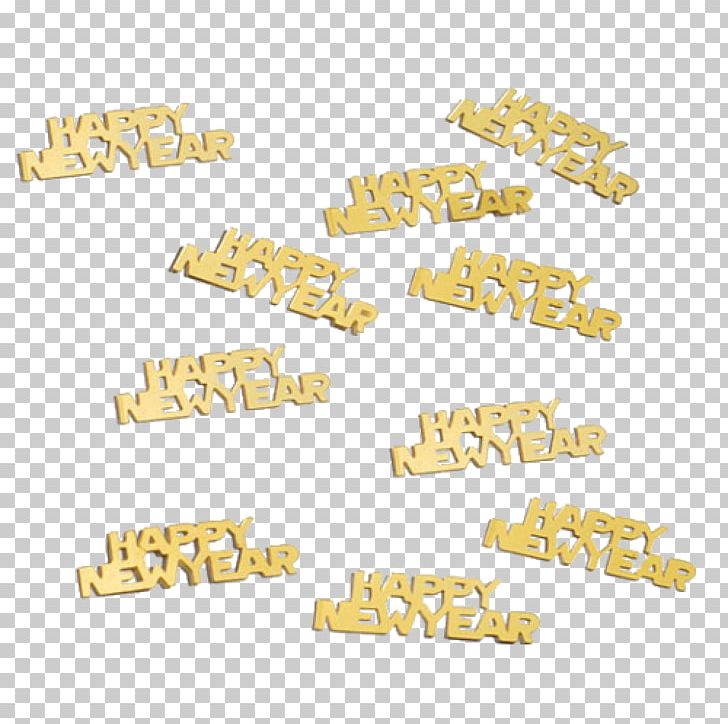 Streudeko Happy New Year Gold Metallic-Konfetti Happy New Year Font PNG, Clipart, Gold, Jewelry, Material, Metal, Text Free PNG Download