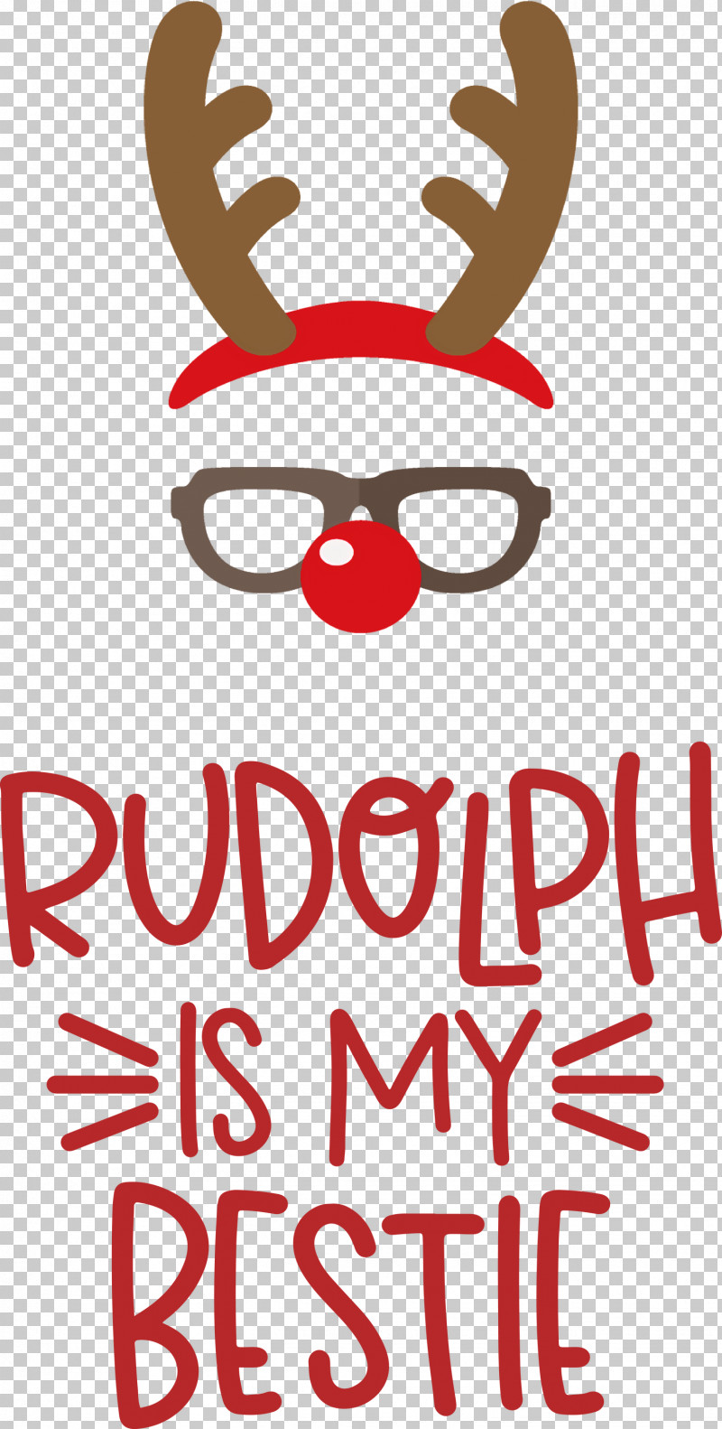 Rudolph Is My Bestie Rudolph Deer PNG, Clipart, Character, Character Created By, Christmas, Deer, Geometry Free PNG Download