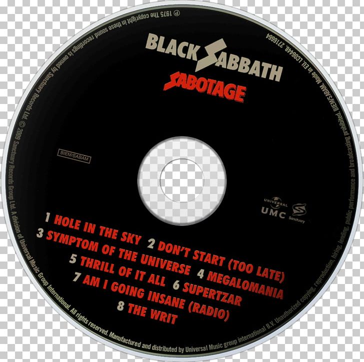 Compact Disc Black Box: The Complete Original Black Sabbath Album Sabotage PNG, Clipart, Album, Black Sabbath, Brand, Compact Disc, Data Storage Device Free PNG Download