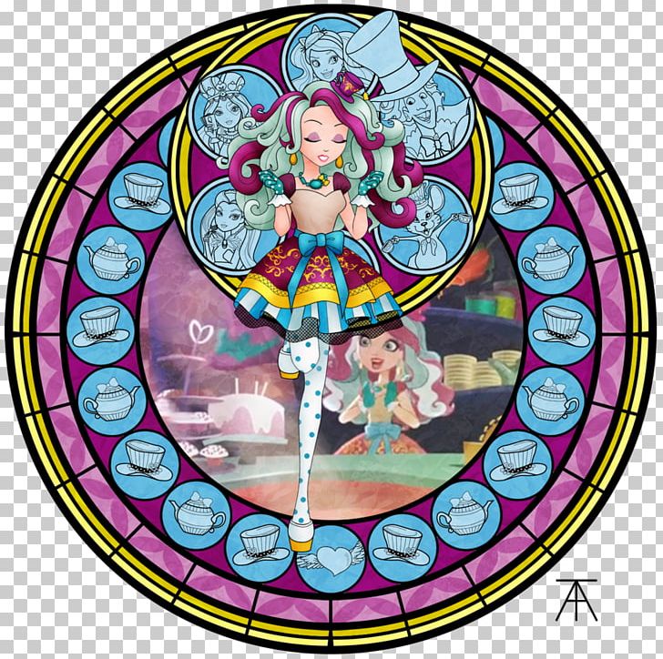 Stained Glass Window Mad Hatter PNG, Clipart, Area, Art, Character, Cheshire Cat, Circle Free PNG Download