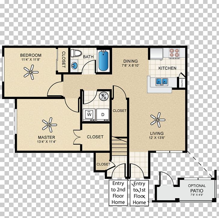 The Cottages At Edgemere Apartment Floor Plan Room PNG, Clipart, Air Conditioning, Angle, Apartment, Area, Bathroom Free PNG Download