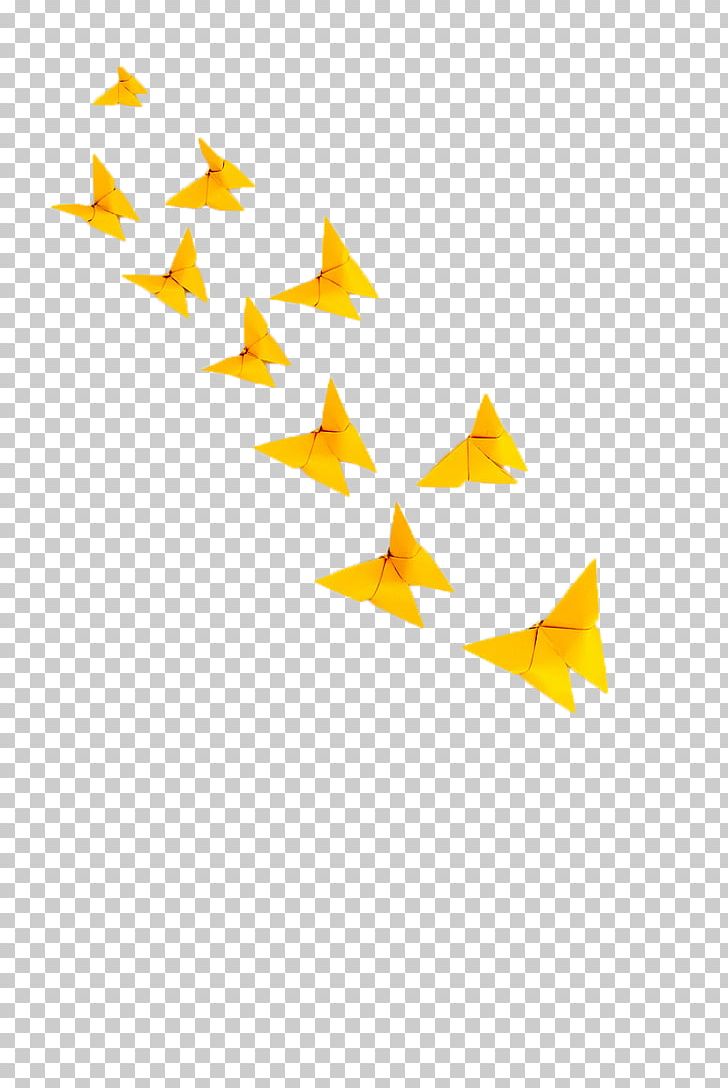 Butterfly Paper Yellow Origami PNG, Clipart, Angle, Butterflies, Butterfly, Butterfly Group, Butterfly Wings Free PNG Download