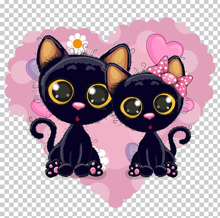 Kitten Black Cat Hello Kitty Cartoon PNG, Clipart, Animals, Black, Black Cat, Carnivoran, Cartoon Free PNG Download