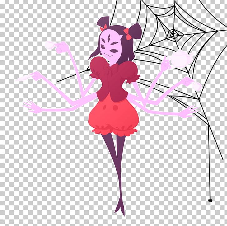 Undertale Spider Little Miss Muffet Illustration PNG, Clipart, Beauty, Cartoon, Clothing, Cobweb, Costume Design Free PNG Download