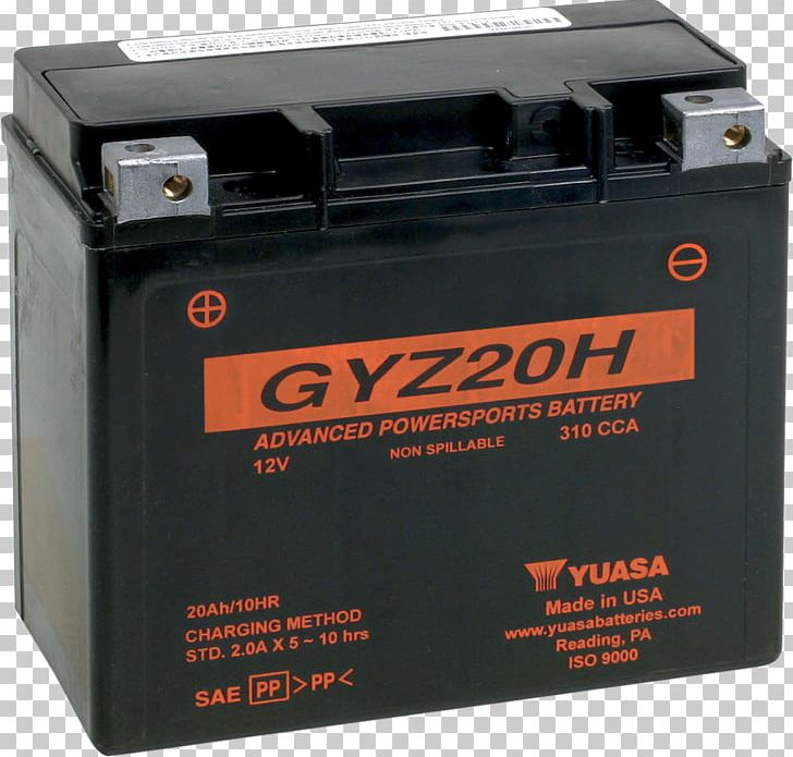 Electric Battery Yuasa GYZ20H 12V High Performance Maintenance Free VRLA Battery Motorcycle GS Yuasa PNG, Clipart, Auto Part, Battery, Car, Electronics Accessory, Gs Yuasa Free PNG Download