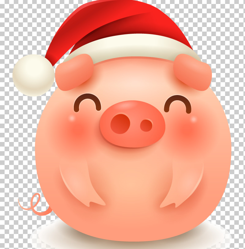 Santa Claus PNG, Clipart, Cartoon, Livestock, Nose, Pink, Santa Claus Free PNG Download