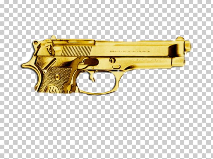 Firearm Weapon Pistol Gold Gun PNG, Clipart, Air Gun, Aladeen, Ammunition, Beretta, Brass Free PNG Download