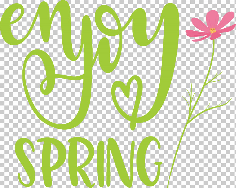 Enjoy Spring Spring PNG, Clipart, Floral Design, Happiness, Leaf, Line, Logo Free PNG Download