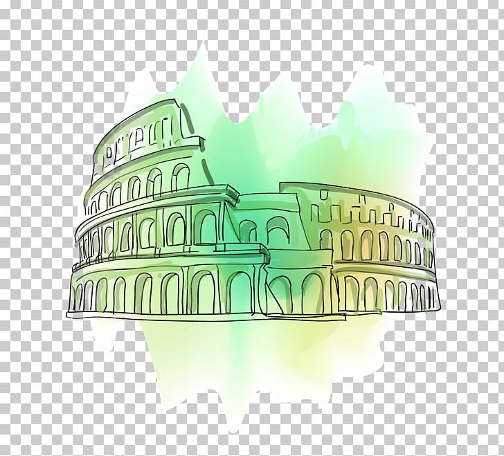 Colosseum Vecteur Drawing Illustration PNG, Clipart, Background Green, Brand, Circle, Drawing Vector, Green Apple Free PNG Download