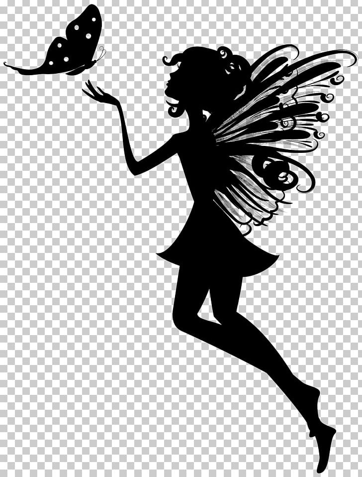 Silhouette Fairy PNG, Clipart, Art, Black And White, Butterfly Fairy Cliparts, Drawing, Fictional Character Free PNG Download