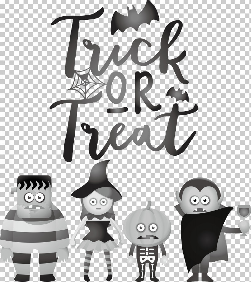 Trick Or Treat Trick-or-treating Halloween PNG, Clipart, Behavior, Black And White, Cartoon, Halloween, Line Free PNG Download