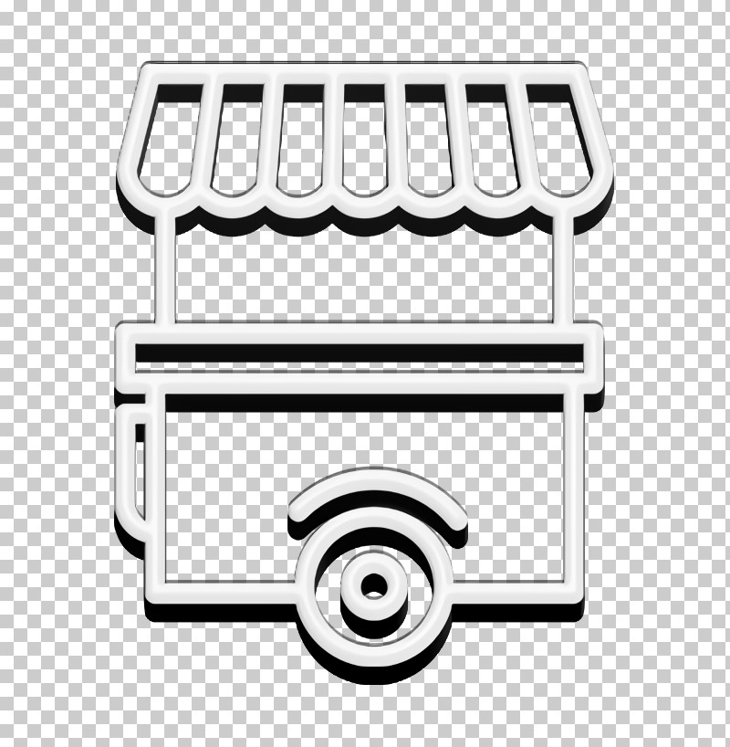 Food Cart Icon Street Food Icon PNG, Clipart, Angle, Area, Black And White, Food Cart Icon, Geometry Free PNG Download