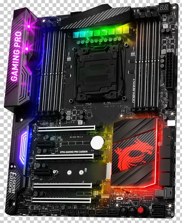 Intel X99 RGB & Hi-Fi GAMING Motherboard X99A GAMING GODLIKE Micro-Star International LGA 2011 PNG, Clipart, Atx, Carbon, Computer Accessory, Computer Case, Computer Hardware Free PNG Download