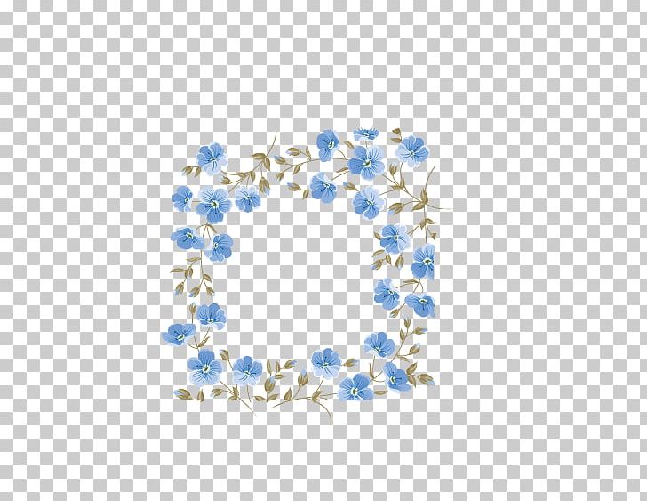 Blue Flower Wreath PNG, Clipart, Adobe Illustrator, Area, Blue, Blue Abstract, Blue Background Free PNG Download