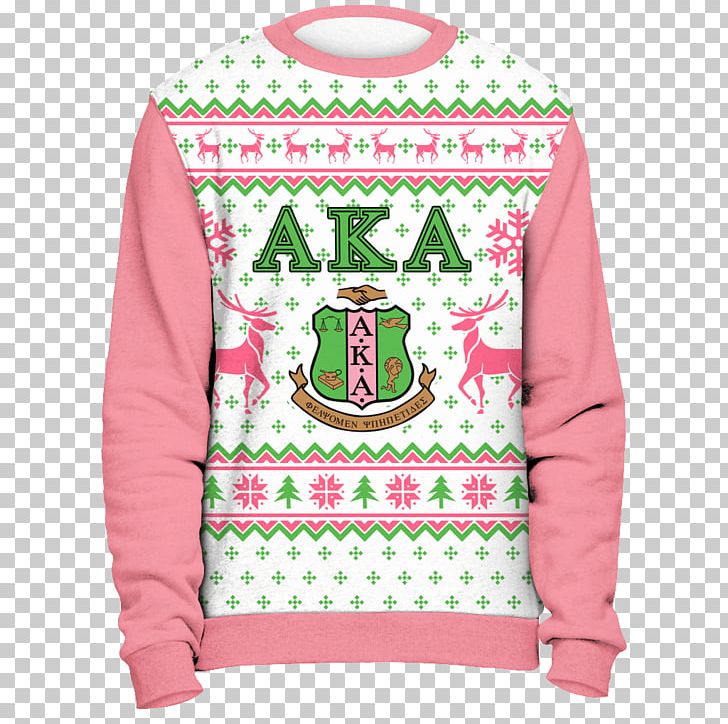 Alpha Kappa Alpha Kappa Alpha Psi Zeta Phi Beta Christmas Jumper Sweater PNG, Clipart, Alpha Kappa Alpha, Christmas Jumper, Clothing, Delta Sigma Theta, Green Free PNG Download