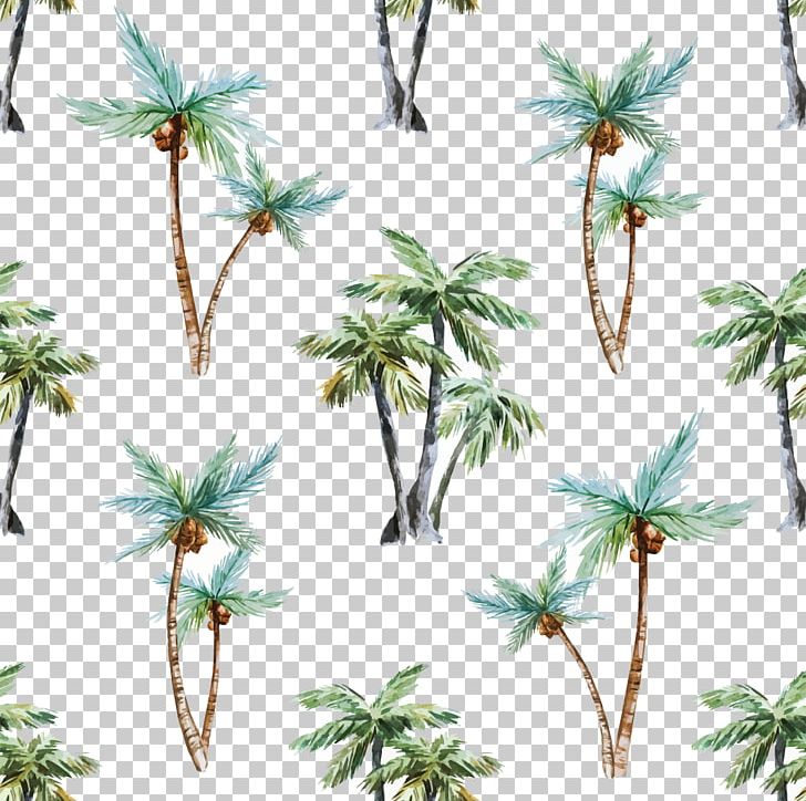 Arecaceae Watercolor Painting Tree Euclidean PNG, Clipart, Arecales, Art, Autumn Tree, Background, Background Vector Free PNG Download