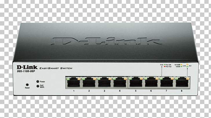 Power Over Ethernet D-Link DGS-1100-08 Gigabit Ethernet Network Switch PNG, Clipart, 1000baset, Computer Network, Dlink, Dlink Dgs110008, Electronic Component Free PNG Download