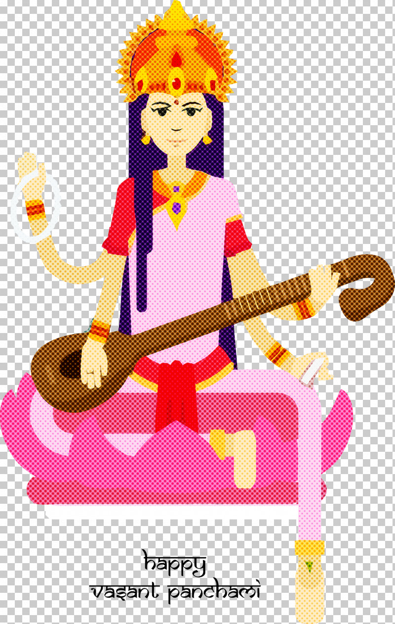 Vasant Panchami Basant Panchami Saraswati Puja PNG, Clipart, Basant Panchami, Cartoon, Indian Musical Instruments, Musical Instrument, Saraswati Puja Free PNG Download