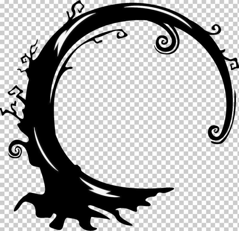 Halloween Tree Tree PNG, Clipart, Blackandwhite, Circle, Crescent, Halloween Tree, Line Art Free PNG Download
