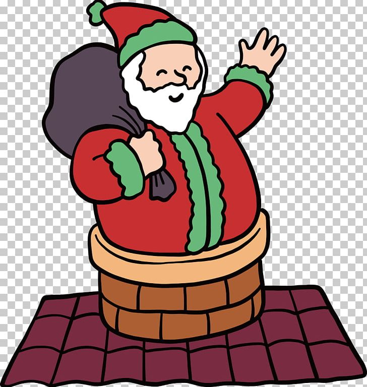 Santa Claus Free!!! Christmas PNG, Clipart, Area, Art, Artwork, Cartoon Santa Claus, Chimney Free PNG Download