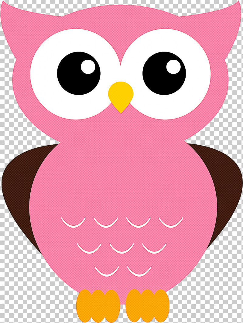 Owl Pink Cartoon Bird Of Prey Bird PNG, Clipart, Bird, Bird Of Prey, Cartoon, Owl, Pink Free PNG Download