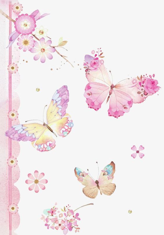 Hand-painted Pink Butterfly Background PNG, Clipart, Animals, Animals Element, Background, Backgrounds, Butterfly Free PNG Download