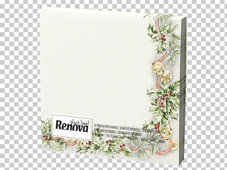 Cloth Napkins Paper Renova Floral Design Rectangle PNG, Clipart, Border, Cellulose, Christmas, Christmas Card, Cloth Napkins Free PNG Download