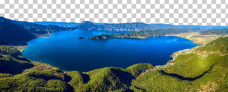 Lugu Lake Ninglang Yi Autonomous County Crater Lake Luguhuzhen Panorama PNG, Clipart, Attractions, Blue, Blue Lake, Cartoon Lake Water, Cultural Free PNG Download